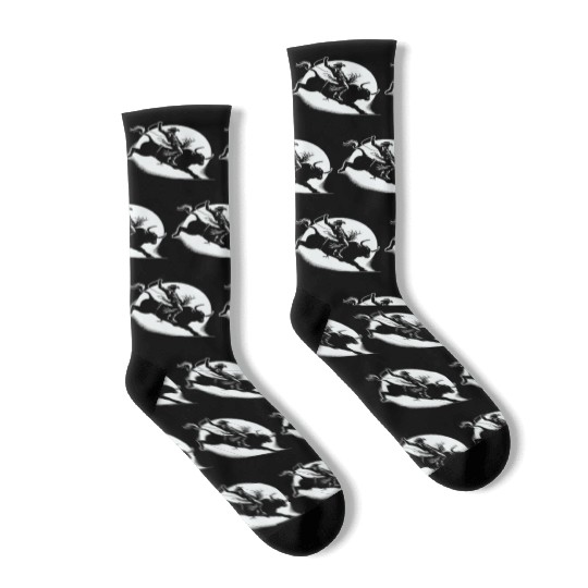 Rodeo Bull Riding Livestock Show Farmer Cattle Socks