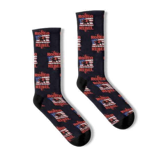 Rodeo Bull Riding Livestock Show Farmer Cattle Socks