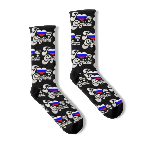 RussiaI Love My Russian Girlfriend Socks