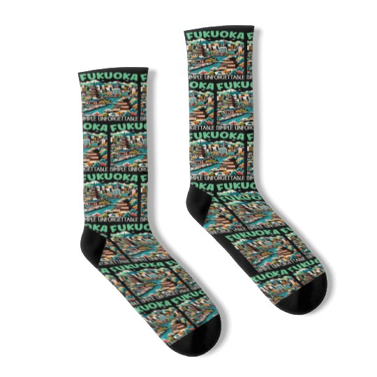 Fukuoka Japan Country Travel Vacation Japanese Socks