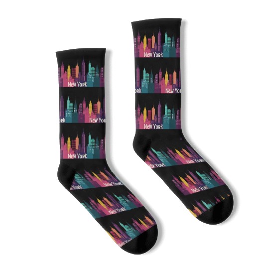 New York City Skyline Socks