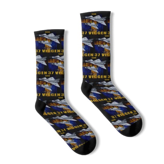 Saab 37 Viggen Swedish Multi Combat Aircraft Socks
