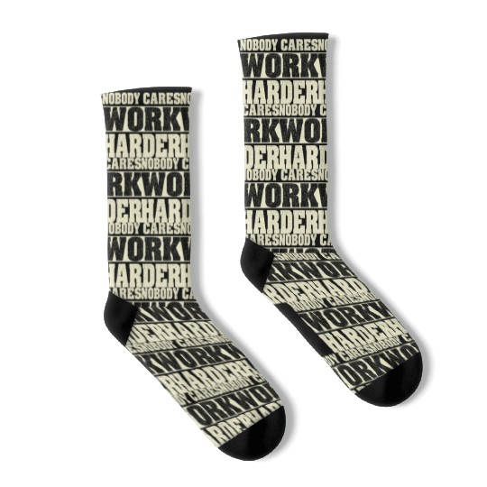 Nobody Cares Work Harder Fitness Workout Gym Socks
