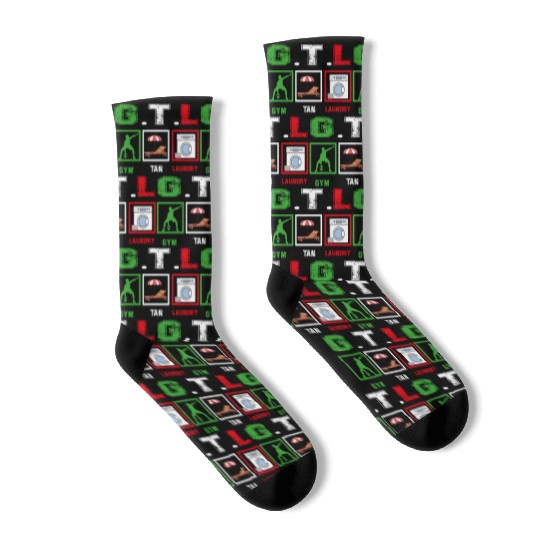 Gym Tan Laundry GTL New Italian Flag apparel Socks