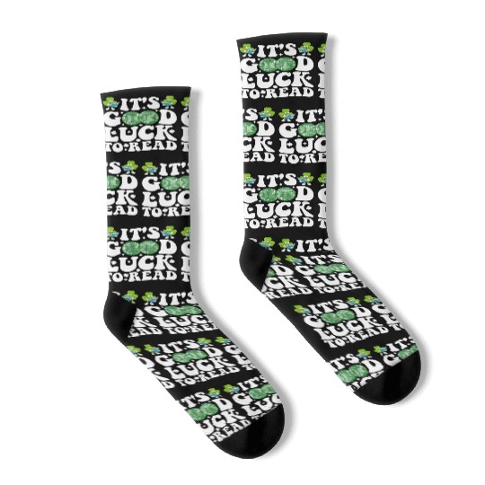 It's Good Luck To Read St Patricks Day Disco Ball Socks