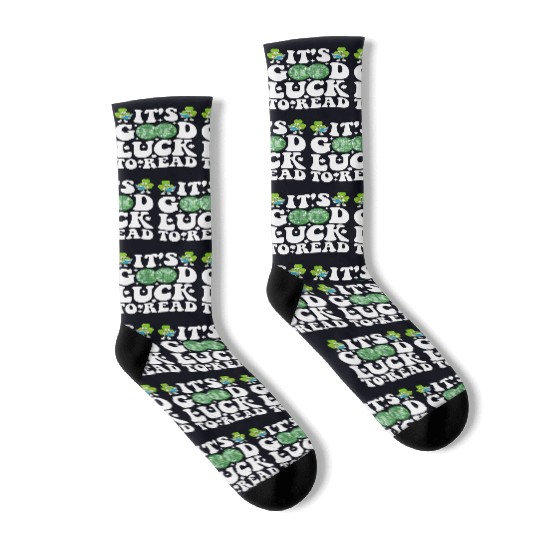 It's Good Luck To Read St Patricks Day Disco Ball Socks