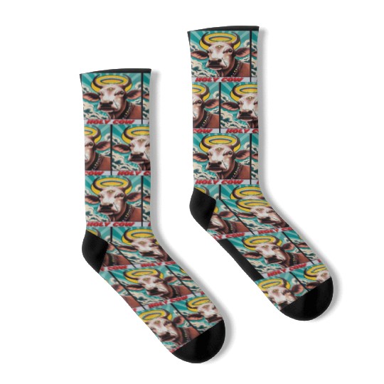 Holy Cow Humor Funny Comics Socks