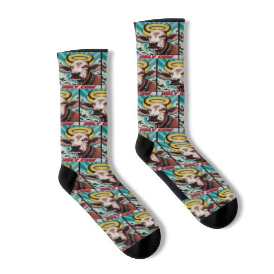 Holy Cow Humor Funny Comics Socks