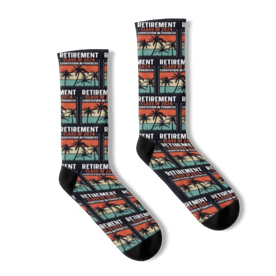 2024 Retirement Countdown Beach Socks