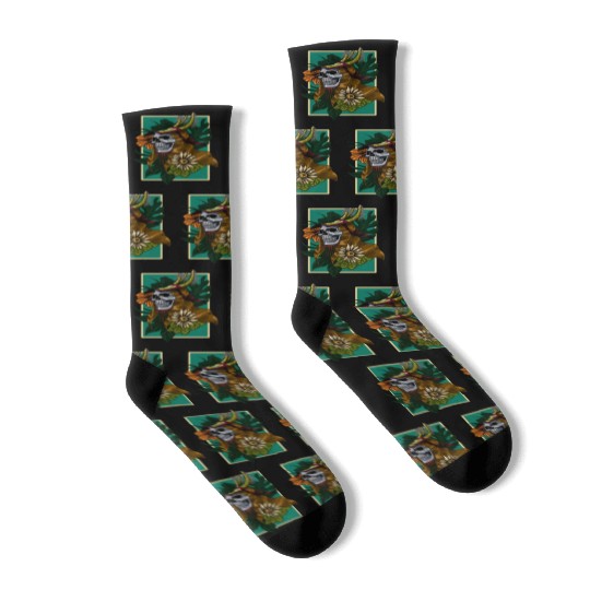 SKULL WITH TRADITIONAL DANCE (CACI) CLOTINH Socks