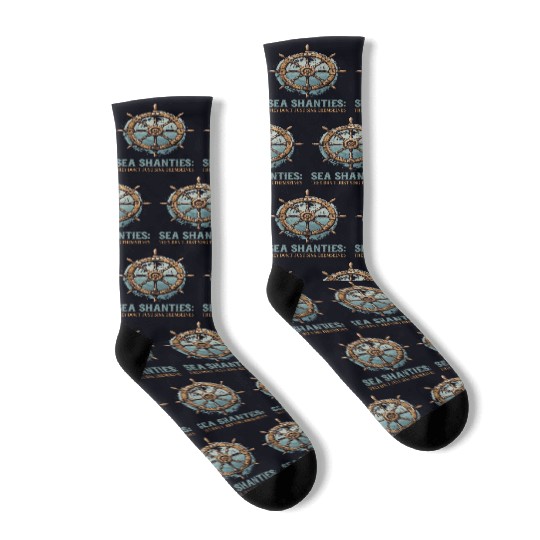 Sea Shanties Sing Themselves Sea Shanty Ship Helm Socks