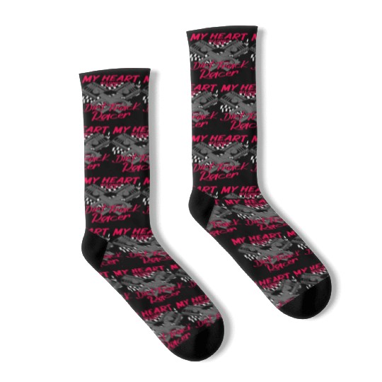 Dirt Track Racing Race Sprint Car Girlfriend Girl Socks