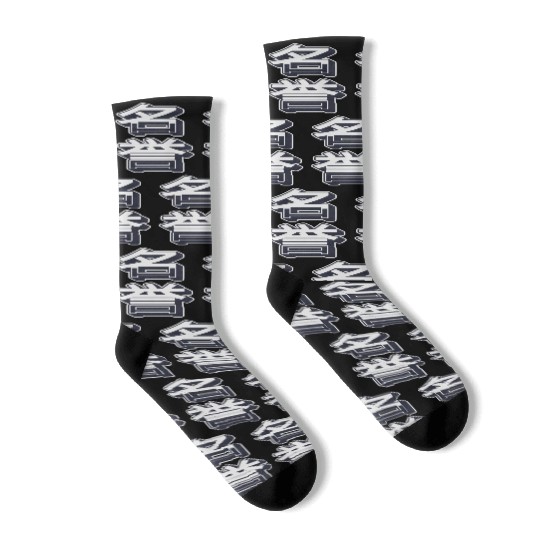 HONOR Modern Kanji Art, Stylish Urban Wear Socks