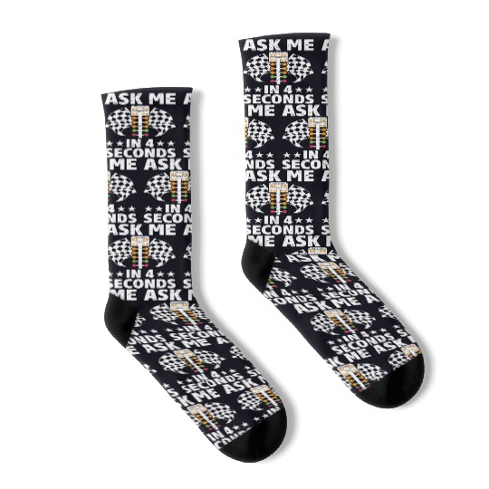 Funny Drag Racing Drag Racer Socks
