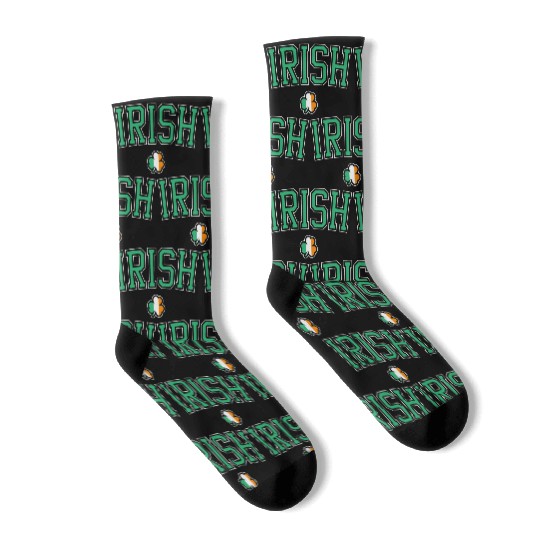 St. Patrick's Day Irish College Shamrock Socks