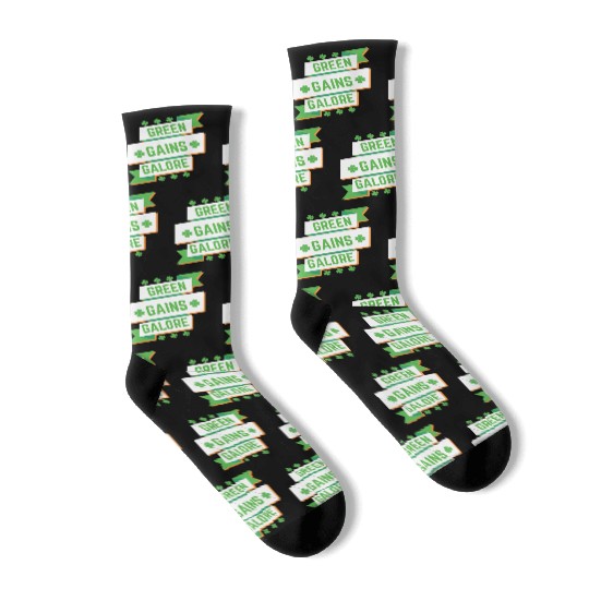 Green Gains Galore Fitness Socks