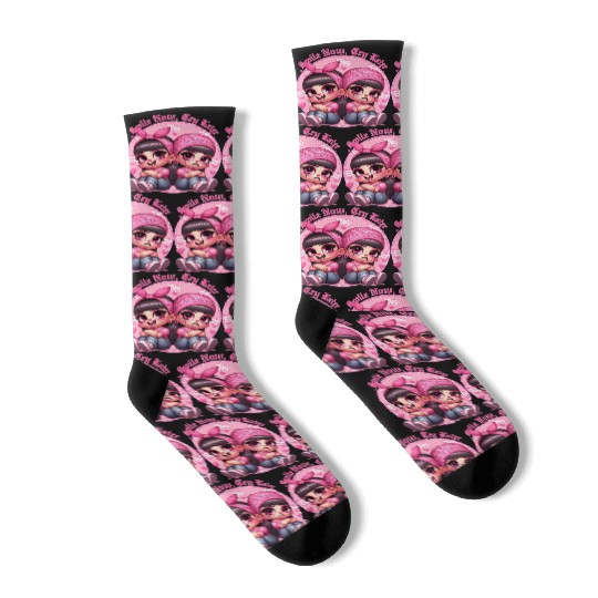 Smile Now Cry Later Drama girls Chicano Art Socks