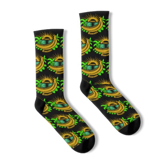 Banana Summer Vector Socks Design