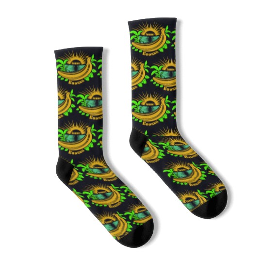Banana Summer Vector Socks Design