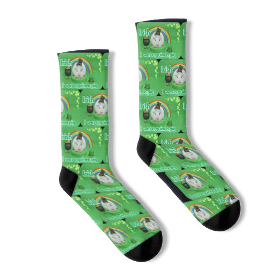 Irish I was a guinea pig Socks