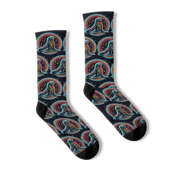Seal Neon in circle Socks