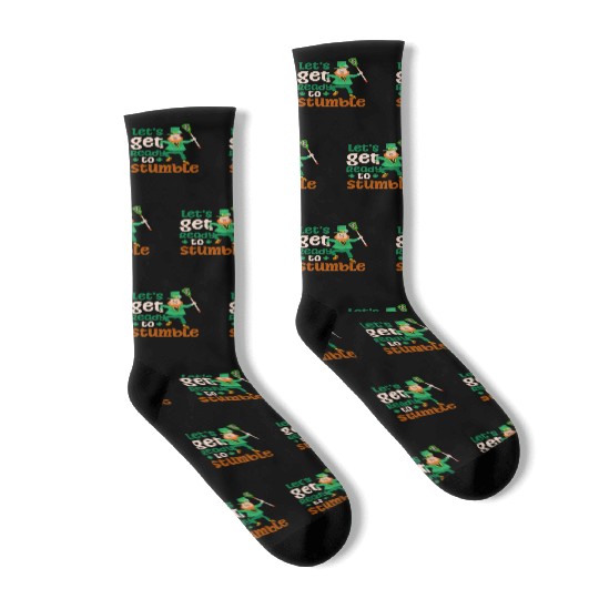 Lacrosse St. Patricks Day Ready To Stumble Socks