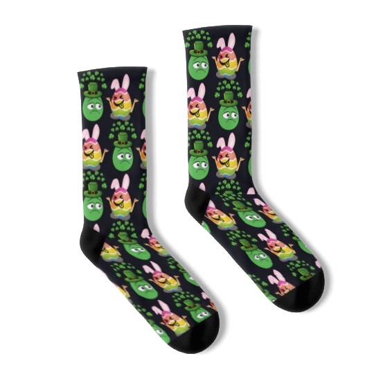 Easter Meets St. Patrick's A Festive Holiday Fusio Socks