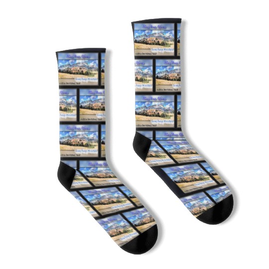 I've Been Framed! Snowy Range Scenic Byway Wyoming Socks