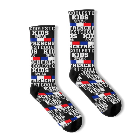 Icier Kids Speak French language Gift for France Socks