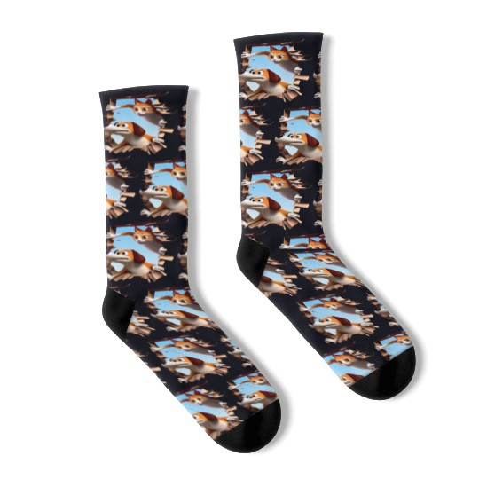 Dog and cat adventure Socks