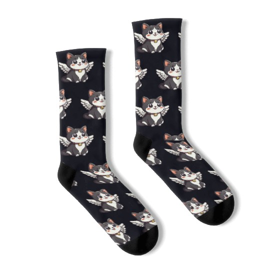 Kawaii Cat Angel Socks