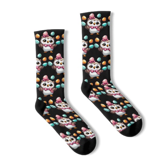 Easter Egg Owl Juggling Socks