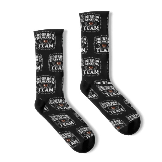 Bourbon Drinking Team Whiskey Alcoholic Beverage Socks