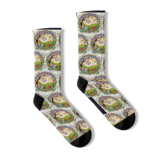 Happy Easter Holiday Celebration Socks