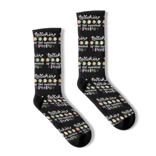 Teacher of the Sweetest Peeps Easter Teacher Socks