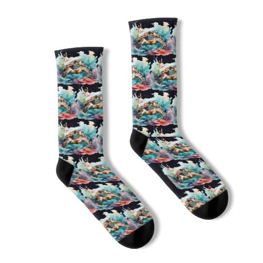 Colorful turtle Socks