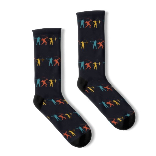 Retro Archer Archery Socks