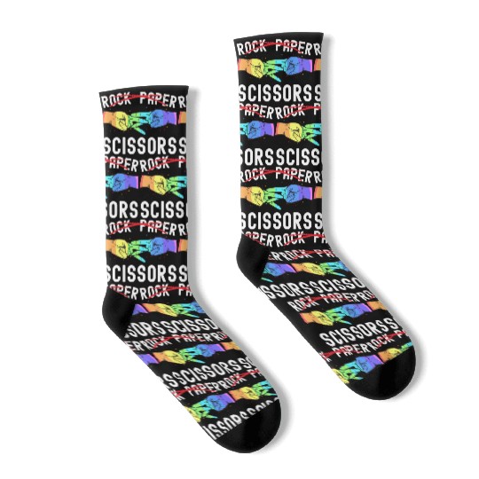 Lesbian Pride Rock Paper Scissors Funny LGBTQ Socks