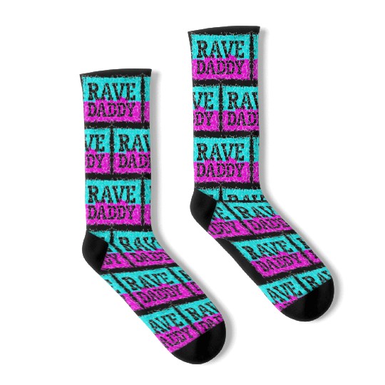 Rave Daddy EDM Techno Music Raver Party Festival Socks