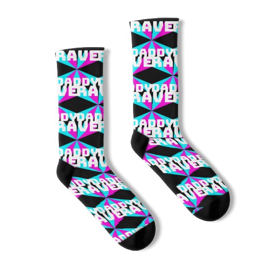 Rave Daddy EDM Techno Music Raver Party Festival Socks