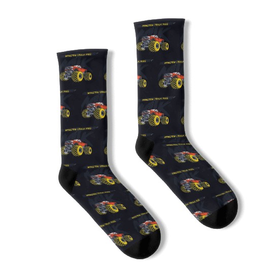 monster trucks kids Socks