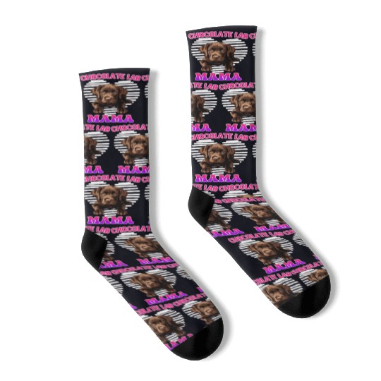 Labrador Retriever CHOCOLATE LAB MOM Labrador Socks