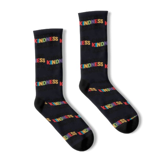 Choose Kindness as Your Superpower | Digital Print Socks