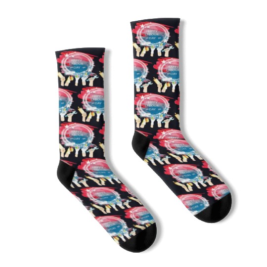 Labor Day Celebration Artwork Socks