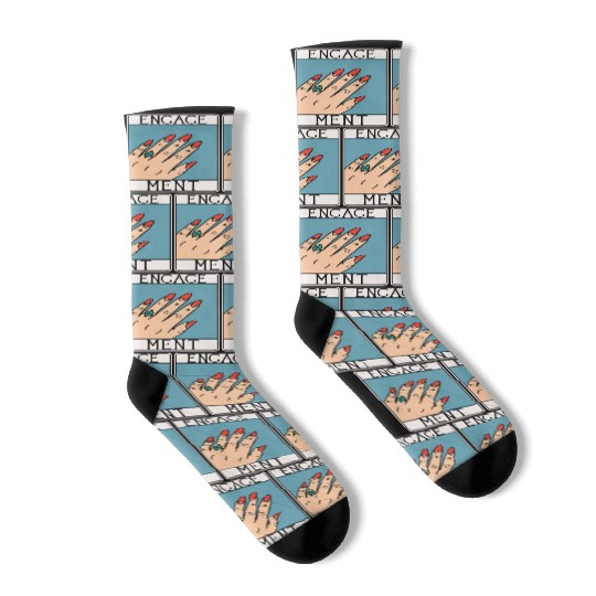 Engagement - Engaged Tarot Card - Wedding Proposal Socks