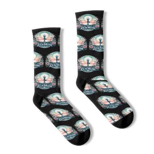 Zen Mom - Yoga & Mindfulness Mother's Day Design Socks