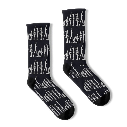 Evolution Running White Grunge Socks