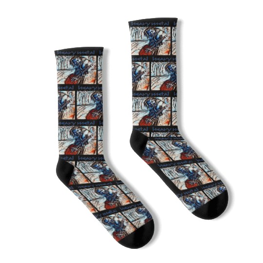 Heavy Metal Guitarist, Metal Music, Musicians Socks