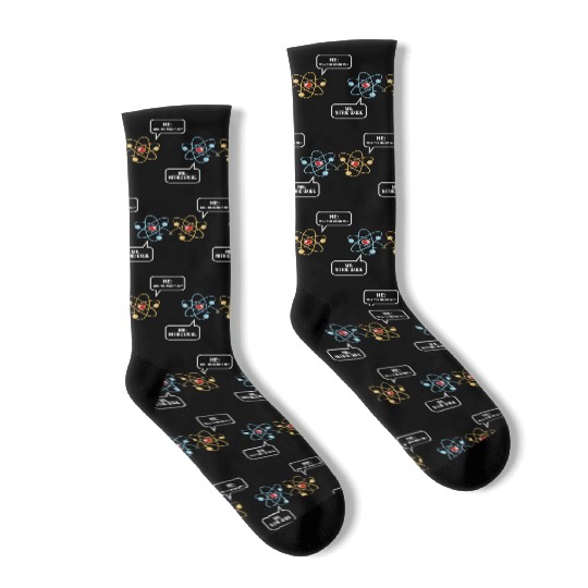 Chemist funny chemistry atoms molecules Socks