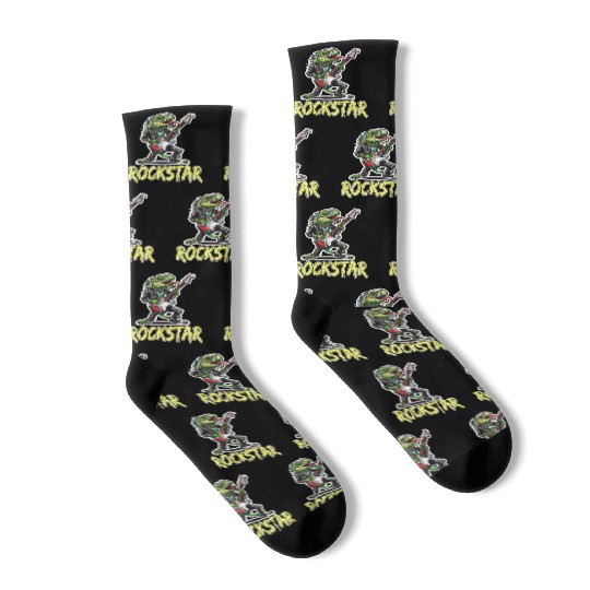Rockstar Reptile Musician with Electric Guitar Socks